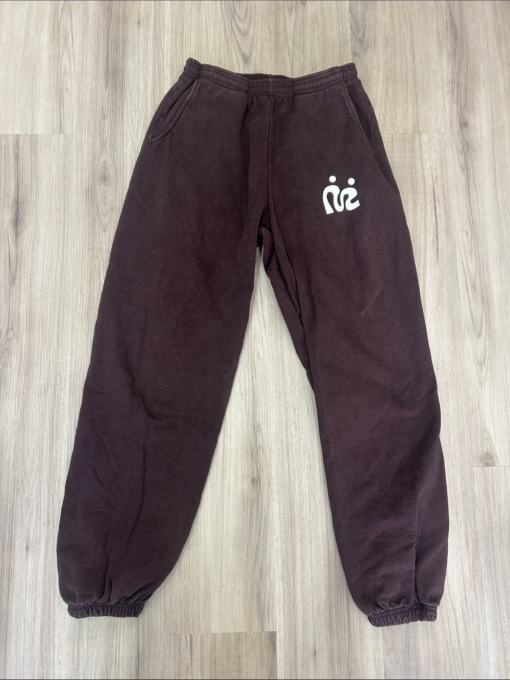 Los Angeles Apparel 14oz Heavy Fleece Graphic Sweatpants Brown Size Small USA